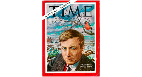Евгений Евтушенко на обложке журнала Time, 1962 год